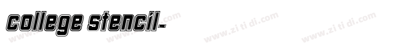 College Stencil字体转换